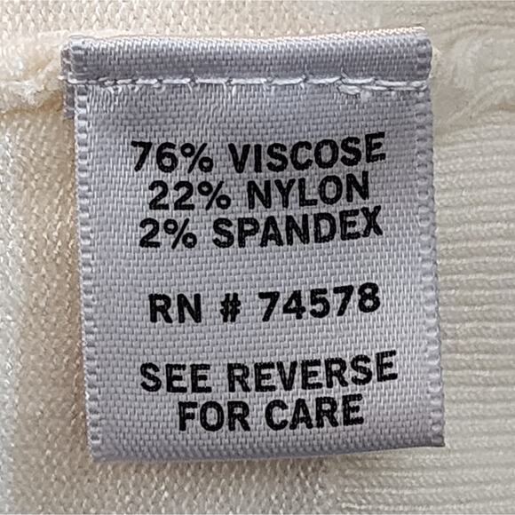 Cache Sequins cowl neck winter white soft short sleeve sweater size large - Picture 6 of 6